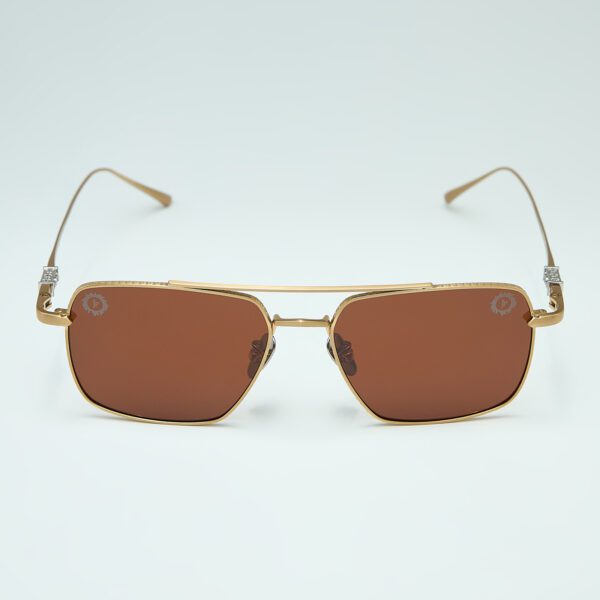 TEΘYS Gold Sunglasses Front View