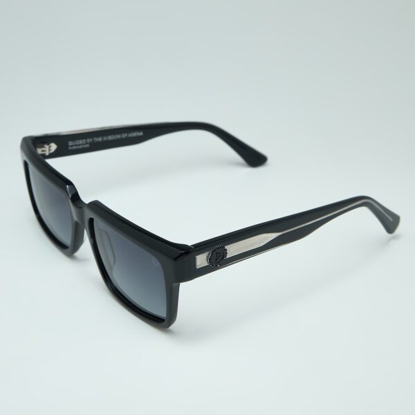 ΛUMINOUS Black Sunglasses Temple Side Detail